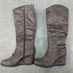 American Rag Wedge Knee-High Boots in Brown